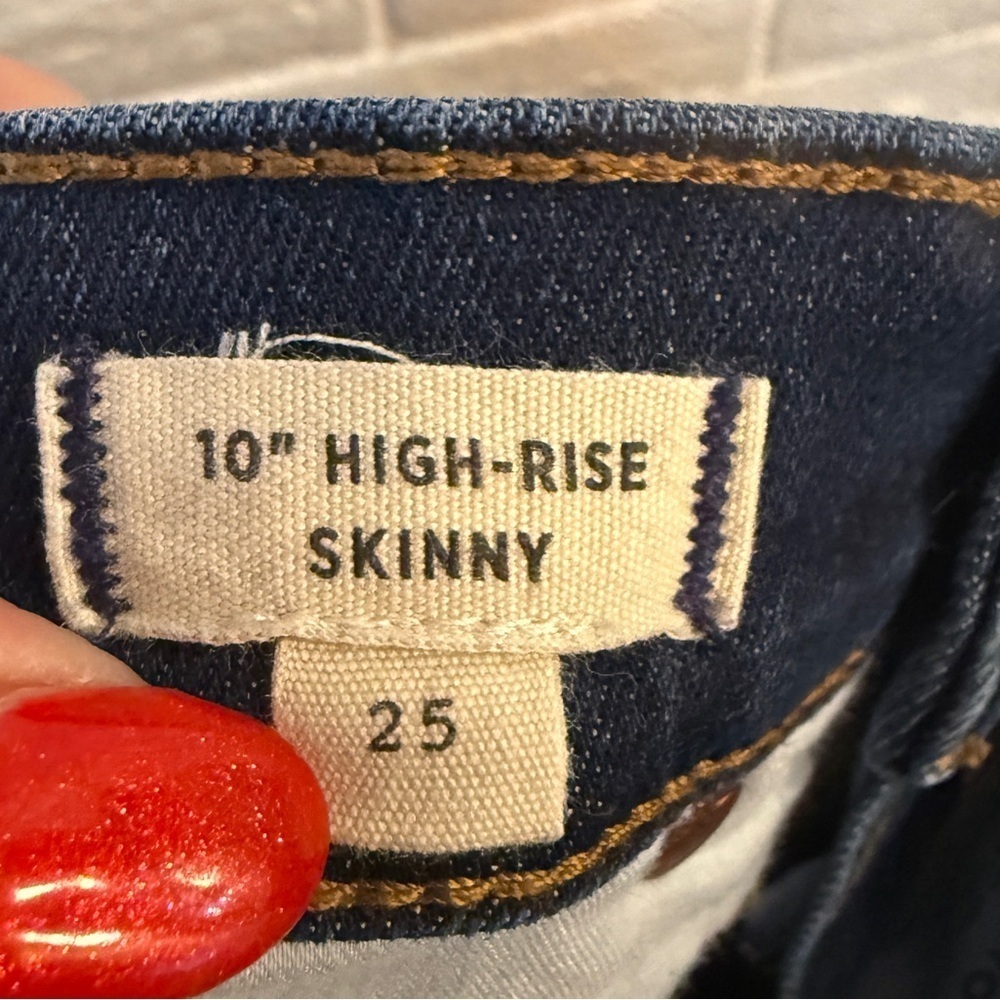 Madewell 10” High Rise Skinny Jeans| Medium Wash - Picture 6 of 7